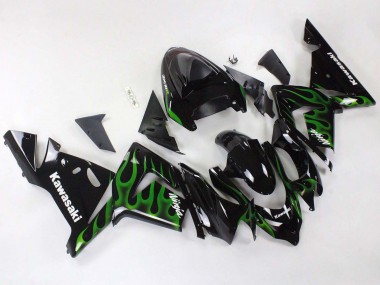 Compra Carenados Moto Kawasaki ZX10R 2004-2005 - Negro Verde Llama Ninja