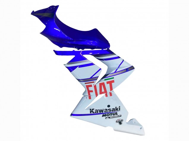 Compra Carenados Moto Kawasaki ZX10R 2004-2005 - Azul Brillante Blanco Fiat Motul