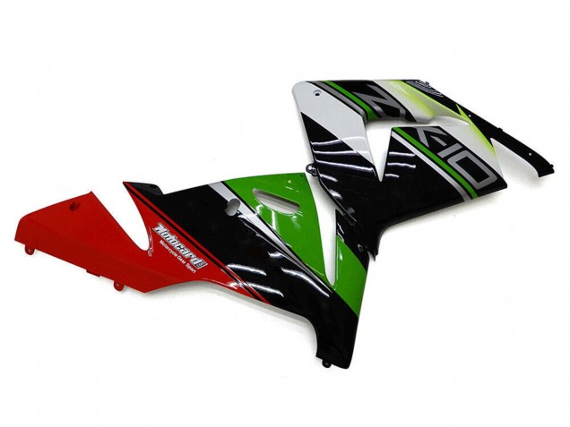 Compra Carenados Moto Kawasaki ZX10R 2004-2005 - Blanco Negro Verde Elf