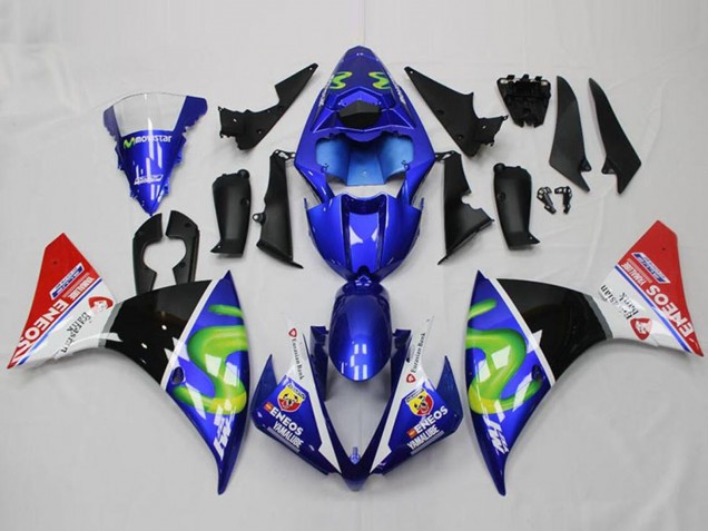 Compra Carenados Moto Yamaha YZF R1 2012-2014 - Azul Blanco Rojo Negro Brillante Verde ENEOS Yamalube