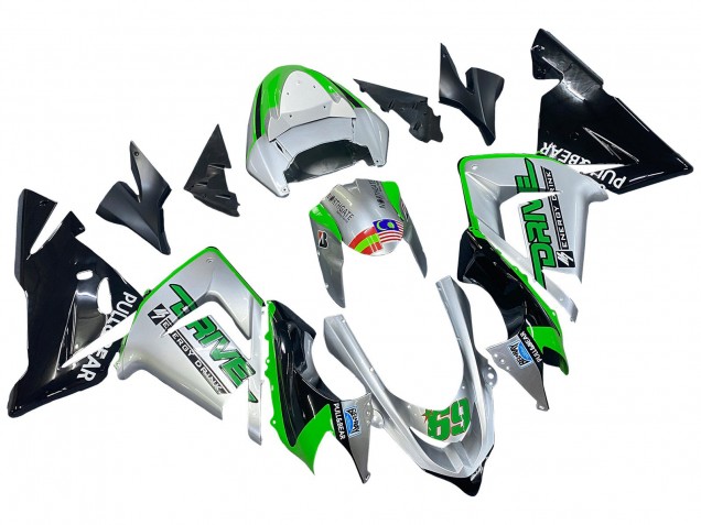 Compra Carenados Moto Kawasaki ZX10R 2004-2005 - Verde Plata Negro 69