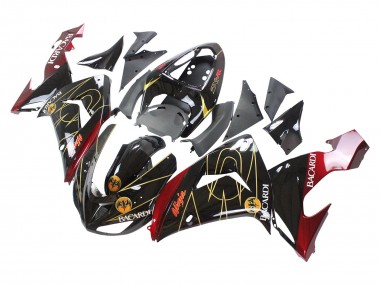 Compra Carenados Moto Kawasaki ZX10R 2006-2007 - Negro Rojo Oro BACARDI