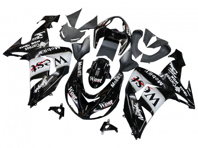 Compra Carenados Moto Kawasaki ZX10R 2006-2007 - Negro Brillante Blanco West