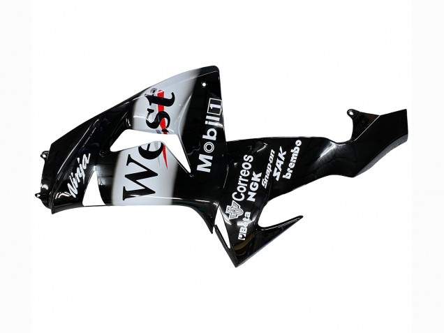 Compra Carenados Moto Kawasaki ZX10R 2006-2007 - Negro Brillante Blanco West