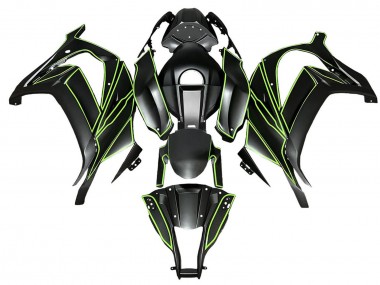 Compra Carenados Moto Kawasaki ZX10R 2008-2010 - Negro Mate Verde Línea