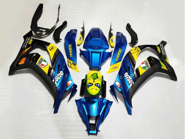 Compra Carenados Moto Kawasaki ZX10R 2008-2010 - Azul Amarillo Negro Tiburón