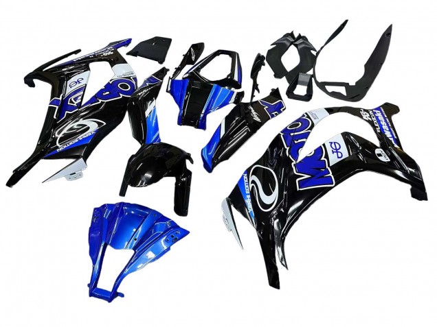 Compra Carenados Moto Kawasaki ZX10R 2011-2015 - Azul Blanco Negro Brillante