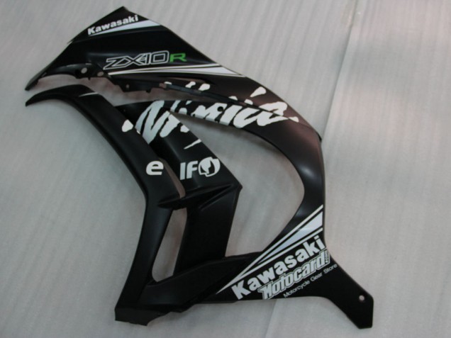 Compra Carenados Moto Kawasaki ZX10R 2011-2015 - Negro Brillante Blanco Elf Nieve Calcomanía