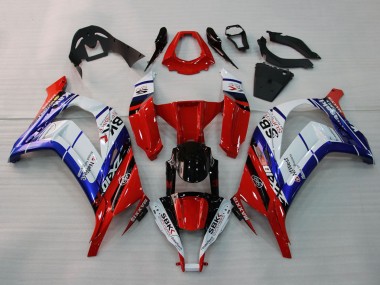 Compra Carenados Moto Kawasaki ZX10R 2011-2015 - Blanco Azul Rojo Negro SBK Maxxis