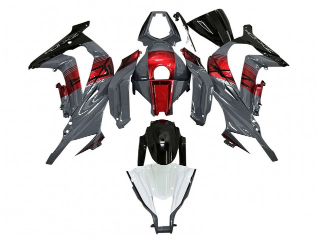 Compra Carenados Moto Kawasaki ZX10R 2011-2015 - Gris Rojo Negro Brillante