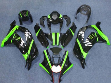 Compra Carenados Moto Kawasaki ZX10R 2016-2020 - Negro Brillante Verde Monstruo