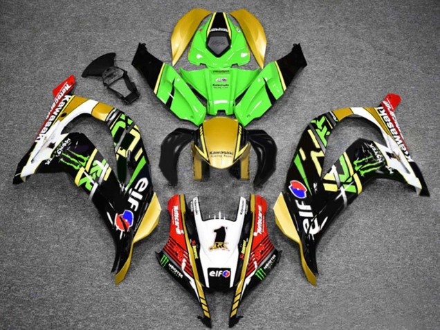 Compra Carenados Moto Kawasaki ZX10R 2016-2020 - Verde Oro Blanco Rojo Negro Elf Monstruo