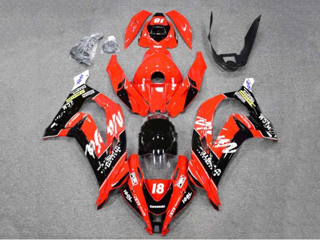 Compra Carenados Moto Kawasaki ZX10R 2016-2020 - Rojo Negro Brillante Blanco Monstruo 18
