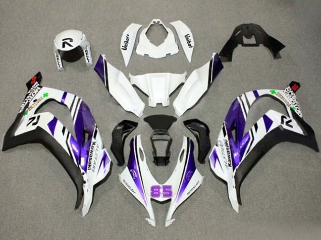 Compra Carenados Moto Kawasaki ZX10R 2016-2020 - Blanco Púrpura Negro Alstare 85