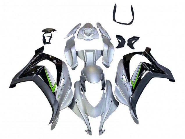 Compra Carenado Moto Kawasaki ZX10R 2016-2020 - Plata Verde Negro