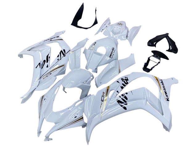 Compra Carenados Moto Kawasaki ZX10R 2016-2020 - Blanco Oro Negro