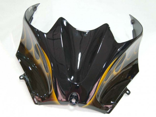 Compra Carenados Moto Kawasaki ZX14R ZZR1400 2006-2011 - Negro Brillante Oro Llama