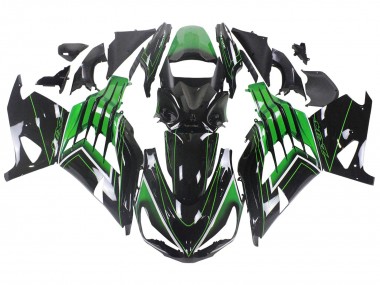 Compra Carenados Moto Kawasaki ZX14R ZZR1400 2012-2024 - Verde Negro Brillante Raya