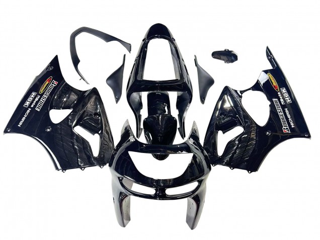 Compra Carenados Moto Kawasaki ZX6R 1998-1999 - Negro Brillante Amarillo Elf Bridgestone