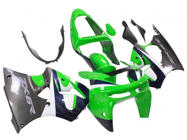Compra Carenados Moto Kawasaki ZX6R 1998-1999 - Verde Blanco Azul Oscuro Plata