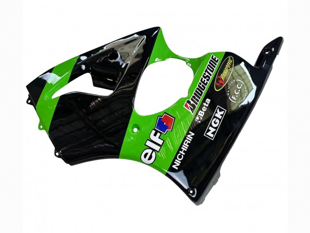 Compra Carenados Moto Kawasaki ZX6R 1998-1999 - Verde Negro Brillante Elf Bridgestone