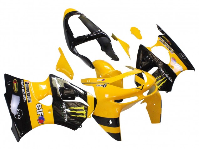Compra Carenados Moto Kawasaki ZX6R 1998-1999 - Amarillo Negro Monstruo Elf Bridgestone