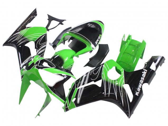 Compra Carenados Moto Kawasaki ZX6R 2003-2004 - Verde Blanco Negro