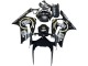 Compra Carenados Moto Kawasaki ZX6R 2003-2004 - Negro Brillante Blanco Motul Lucky Strike