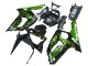 Compra Carenados Moto Kawasaki ZX6R 2003-2004 - Negro Brillante Verde Llama