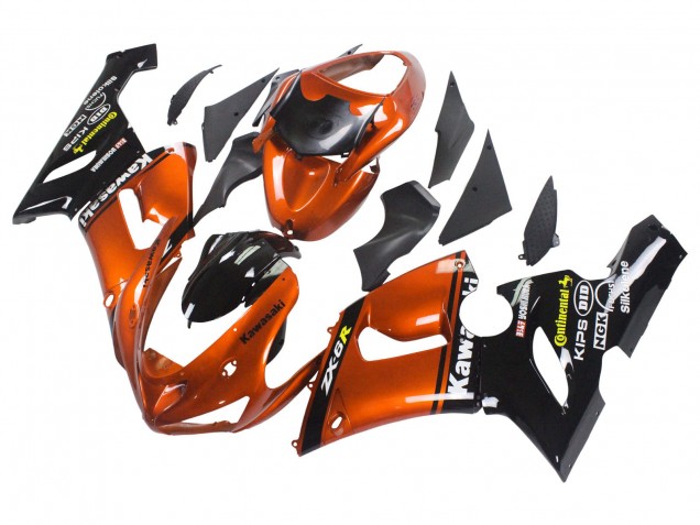 Compra Carenado Moto Kawasaki ZX6R 2005-2006 - Naranja Negro