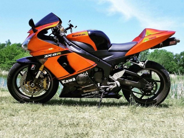 Compra Carenado Moto Kawasaki ZX6R 2005-2006 - Naranja Negro