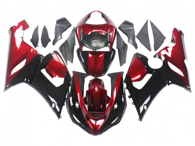 Compra Carenado Moto Kawasaki ZX6R 2005-2006 - Rojo Negro Brillante