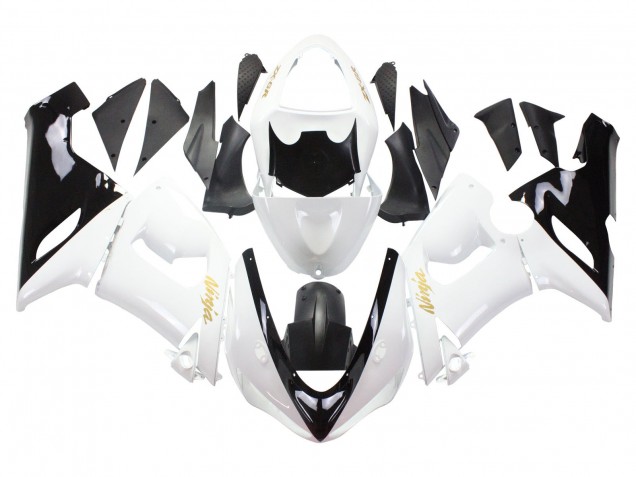 Compra Carenados Moto Kawasaki ZX6R 2005-2006 - Blanco Negro Oro Ninja
