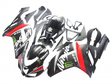 Compra Carenados Moto Kawasaki ZX6R 2007-2008 - Negro Blanco Rojo Blanco Nieve Calcomanía Ninja Elf