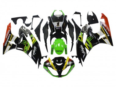 Compra Carenados Moto Kawasaki ZX6R 2009-2012 - Verde Negro Brillante Amarillo Blanco Rojo Elf Monstruo