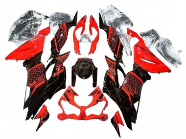 Compra Carenados Moto Kawasaki ZX6R 2019-2022 - Rojo Negro Brillante Honeycomb