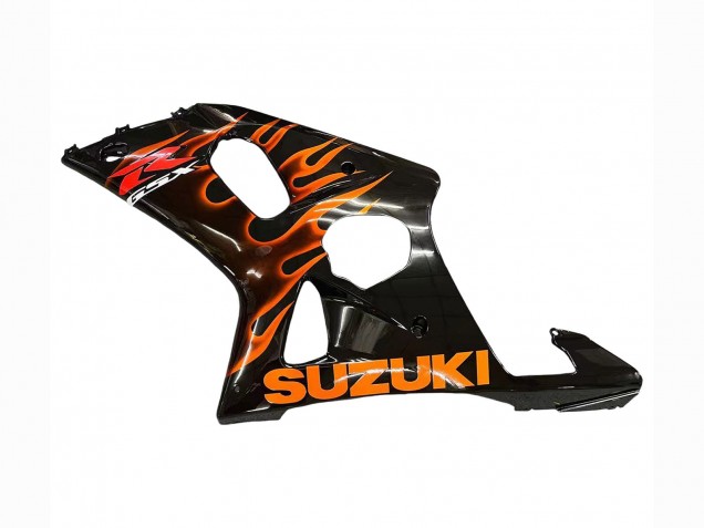 Compra Carenados Moto Suzuki GSXR1000 2000-2002 - Negro Brillante Naranja Llama