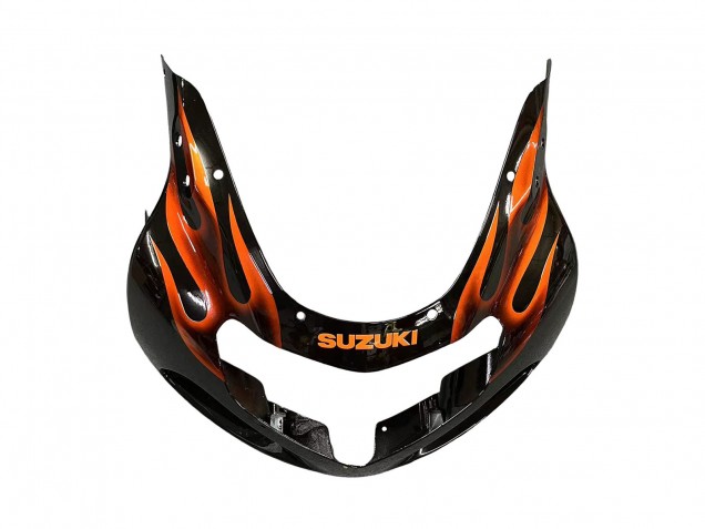 Compra Carenados Moto Suzuki GSXR1000 2000-2002 - Negro Brillante Naranja Llama