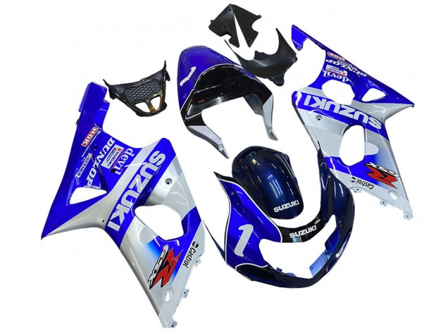 Compra Carenados Moto Suzuki GSXR1000 2000-2002 - Azul Blanco Plata Castrol Dunlop