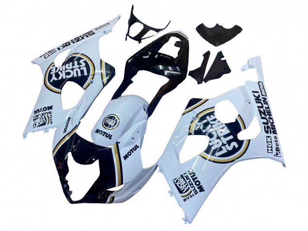 Compra Carenados Moto Suzuki GSXR 1000 2003-2004 - Blanco Negro Oro Motul Lucky Strike