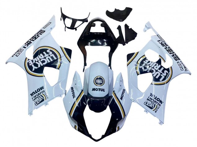 Compra Carenados Moto Suzuki GSXR 1000 2003-2004 - Blanco Negro Oro Motul Lucky Strike