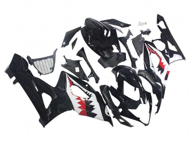 Compra Carenados Moto Suzuki GSXR 1000 2005-2006 - Negro Brillante Rojo Blanco Tiburón