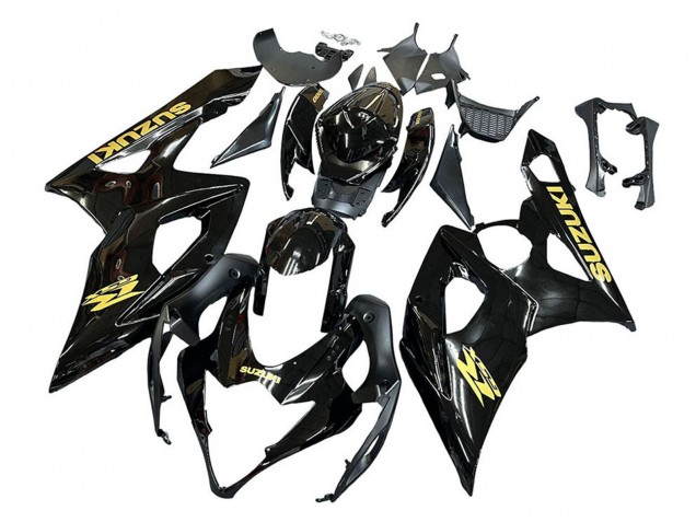 Compra Carenados Moto Suzuki GSXR 1000 2005-2006 - Negro Brillante Oro Calcomanía