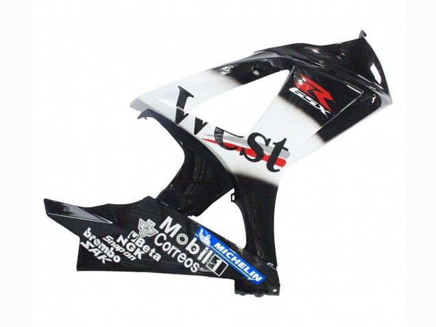 Compra Carenados Moto Suzuki GSXR 1000 2007-2008 - Negro Brillante Blanco West