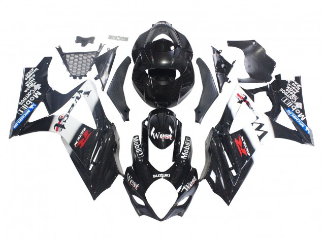 Compra Carenados Moto Suzuki GSXR 1000 2007-2008 - Negro Brillante Blanco West
