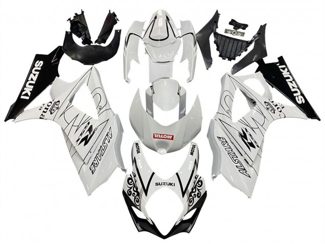 Compra Carenados Moto Suzuki GSXR 1000 2007-2008 - Blanco Negro Alstare Corona Motul