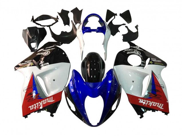 Compra Carenados Moto Suzuki GSXR 1300 Hayabusa 1996-2007 - Blanco Azul Rojo Makita Negro
