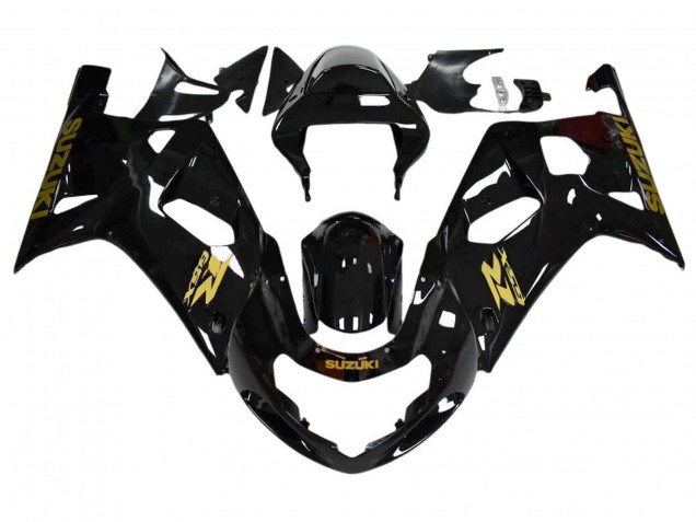 Compra Carenados Moto Suzuki GSXR 600 / GSXR 750 2001-2003 - Negro Brillante Oro Calcomanía