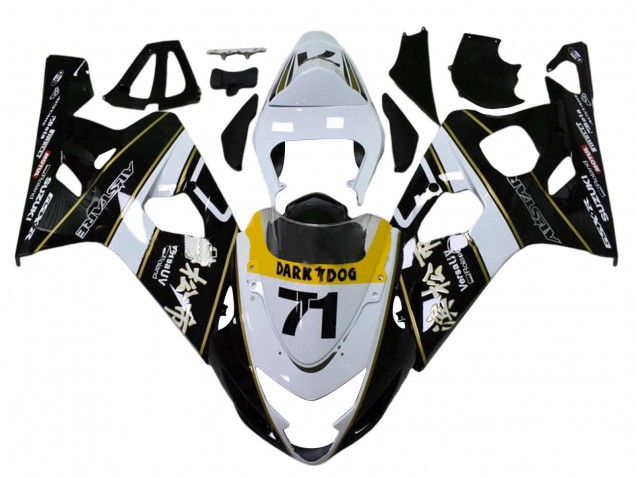 Compra Carenados Moto Suzuki GSXR 600 / GSXR 750 2004-2005 - Blanco Negro Amarillo Dark Dog 71