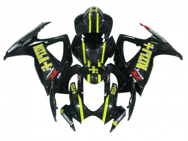 Compra Carenados Moto Suzuki GSXR 600 / GSXR 750 2006-2007 - Negro Brillante Amarillo Rizla